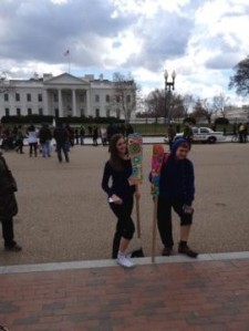 Figure 6: These young people were tourists who saw what we were doing, asked what it was for and then asked to participate to show their support.